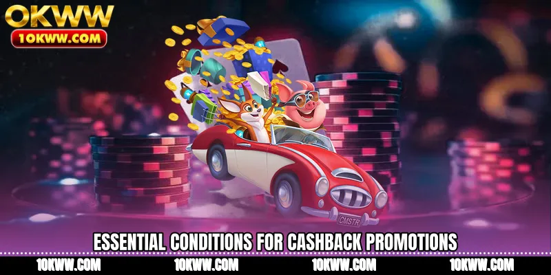 Essential conditions for cashback promotions