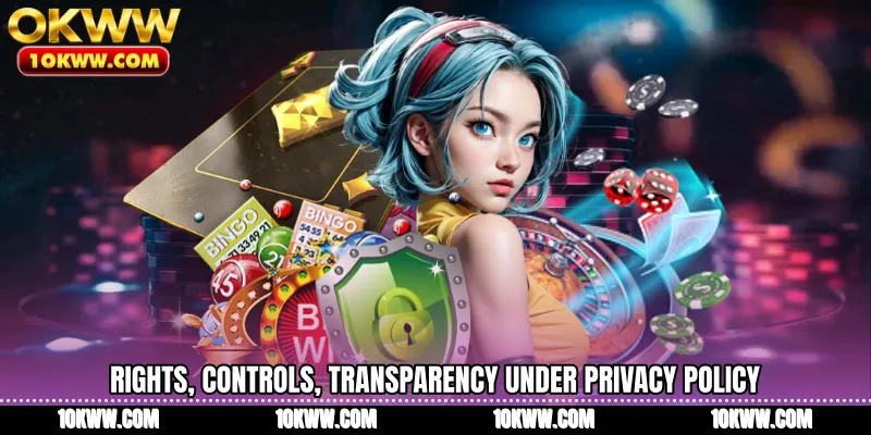 Rights, controls, transparency under Privacy Policy
